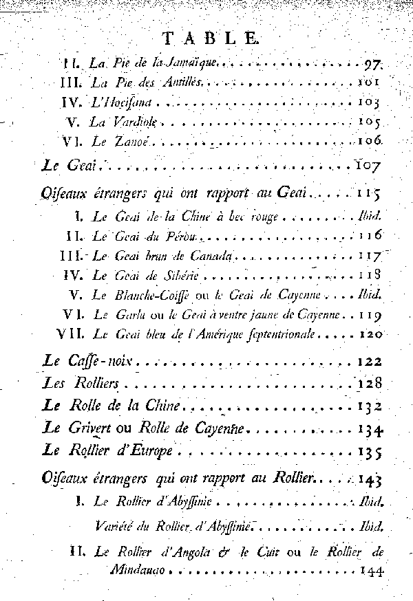 Table des matières