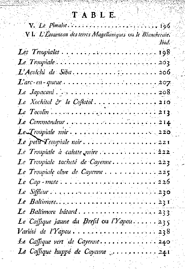 Table des matières