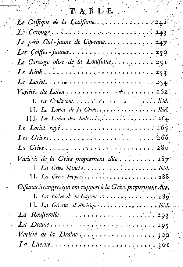 Table des matières