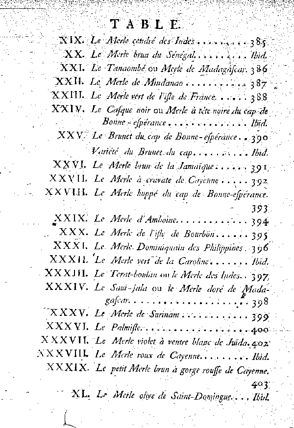 Table des matières