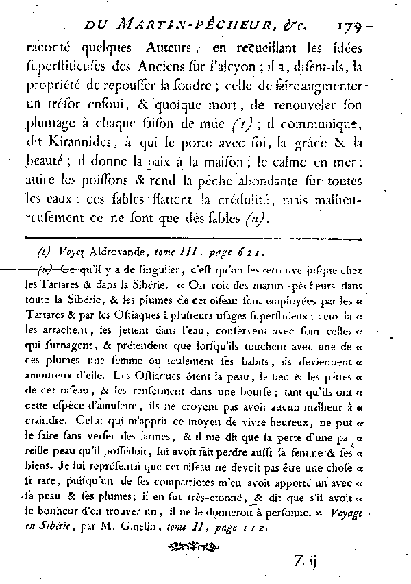 LE MARTIN-PêCHEUR ou L'ALCYON.