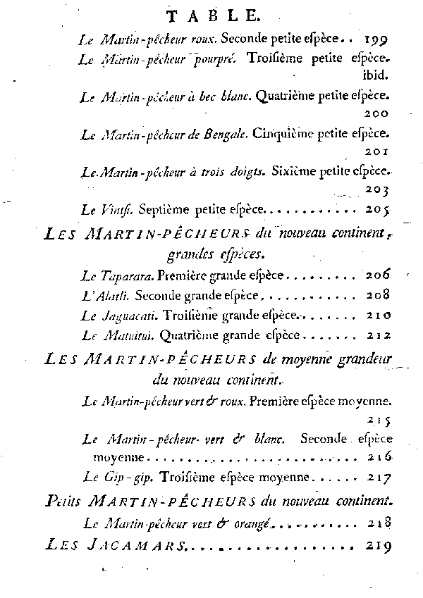 Table des matières