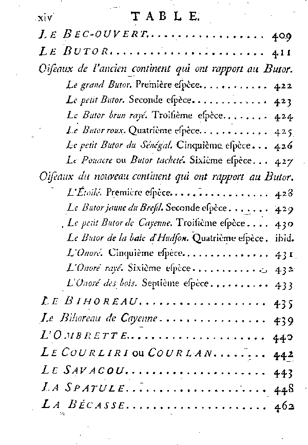 Table des matières