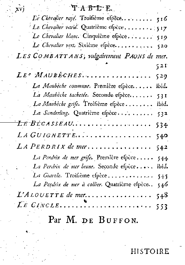 Table des matières