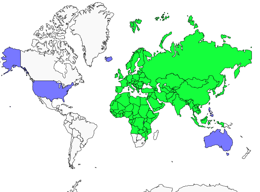 Eurasian Hoopoe : Geographic range